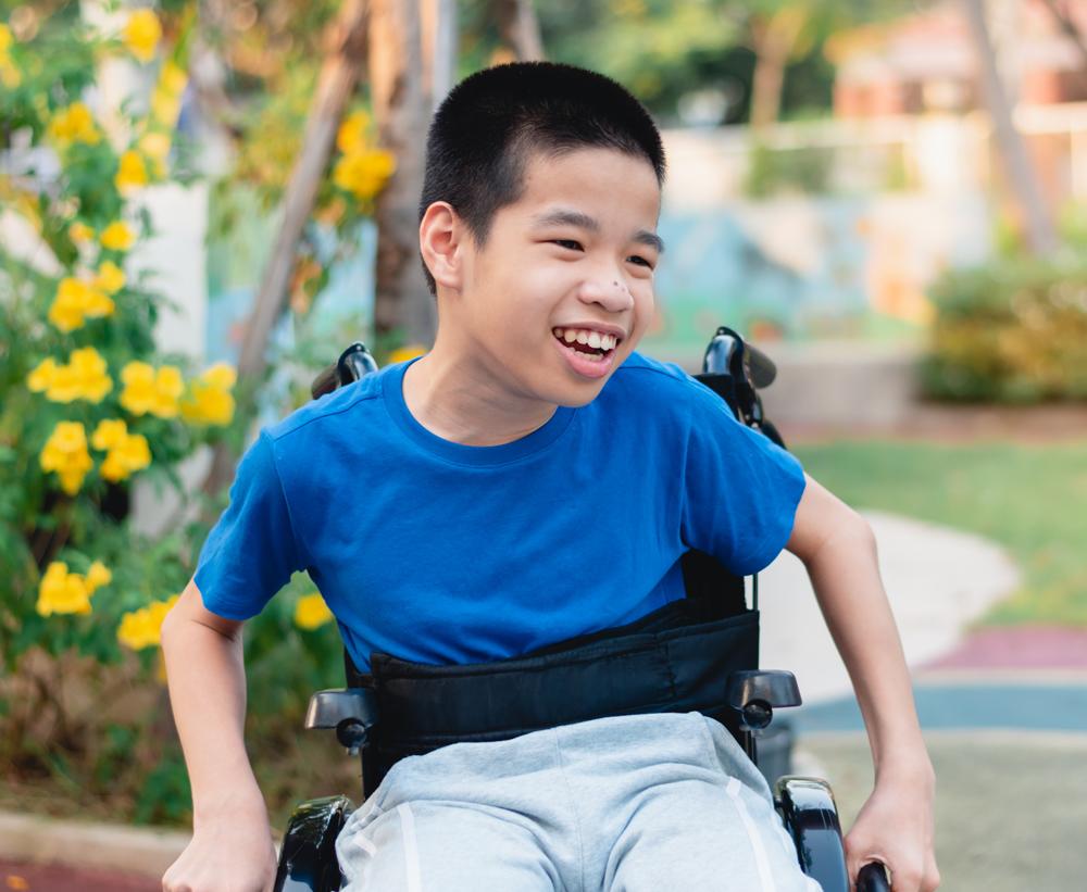 Child in wheelchair